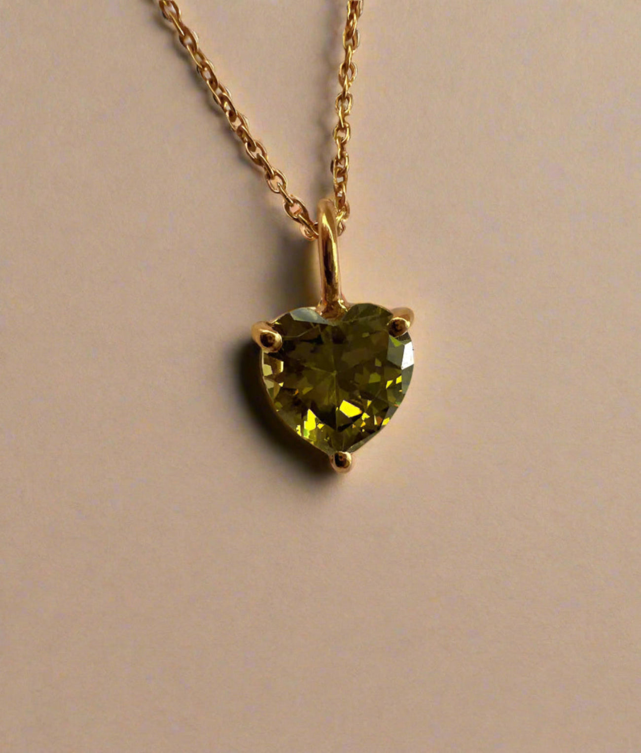August Birthstone Chain Necklace-1