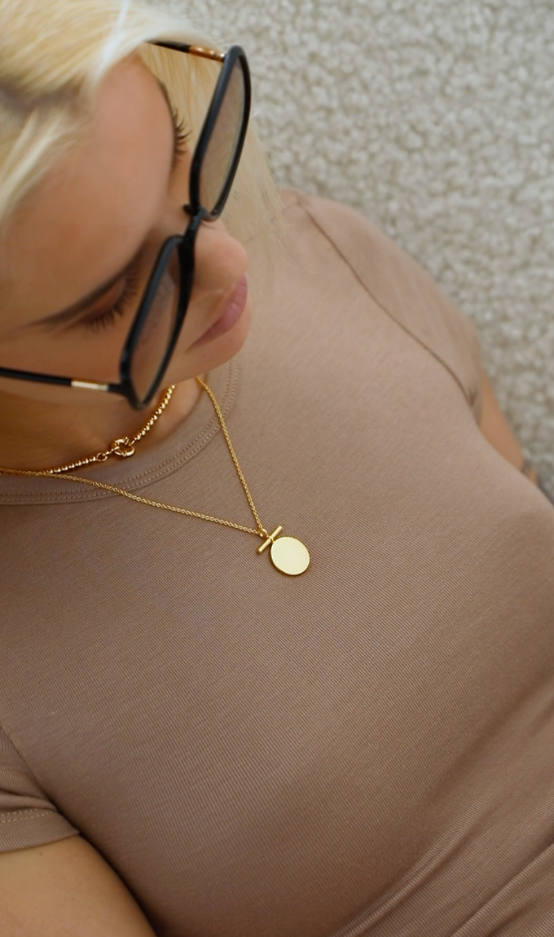 Bar Disc Necklace-1