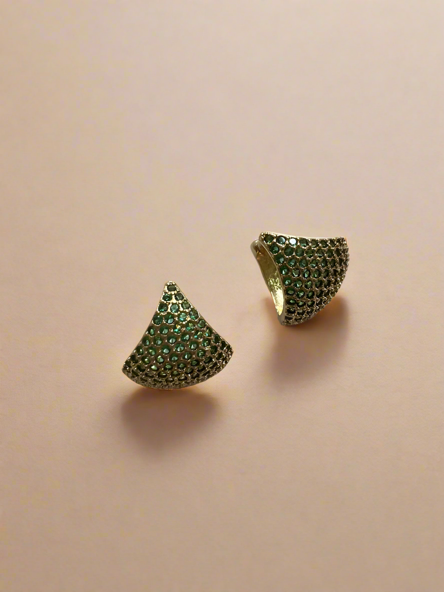 Cubic Zirconia Curved Hoops-4