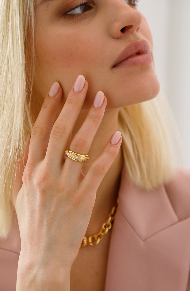 Cubic Zirconia Halo Ring-3