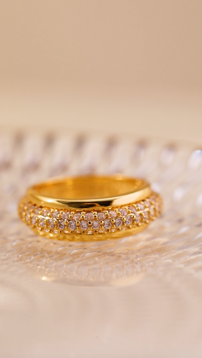 Cubic Zirconia Halo Ring-0