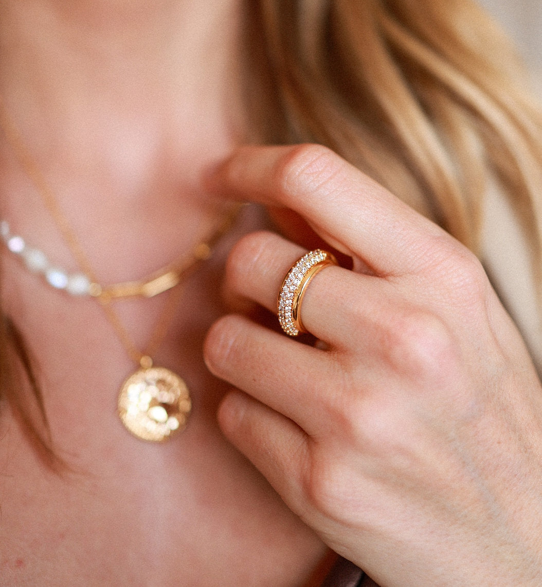 Cubic Zirconia Halo Ring-1