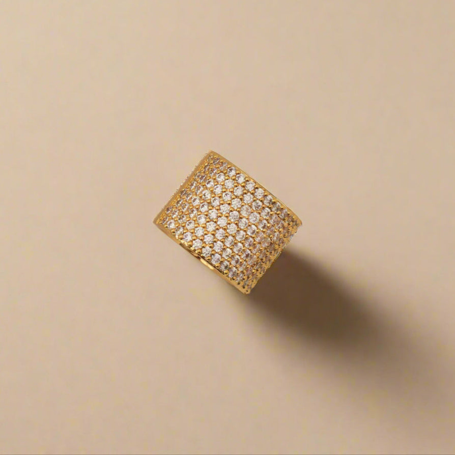Cubic Zirconia Wide Ring-1