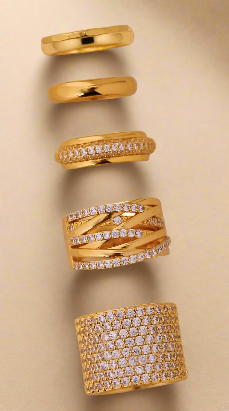 Cubic Zirconia Wide Ring-2