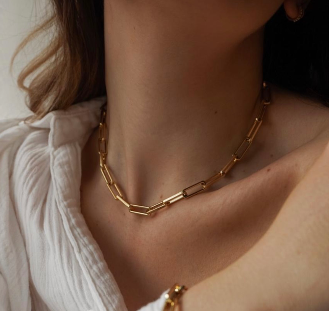 Gold Paperclip Chain-3