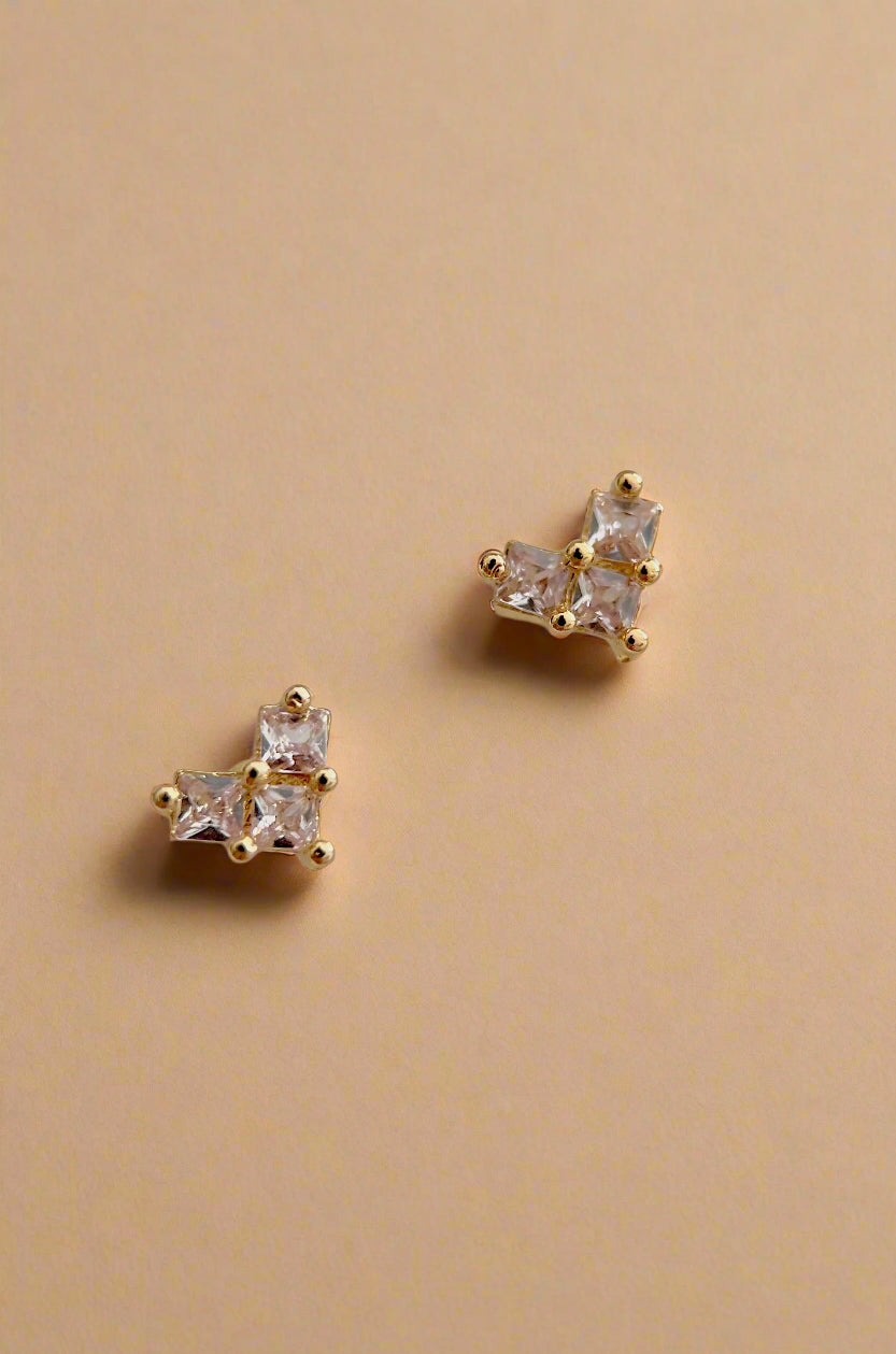 Heart Cubic Zirconia Studs-1