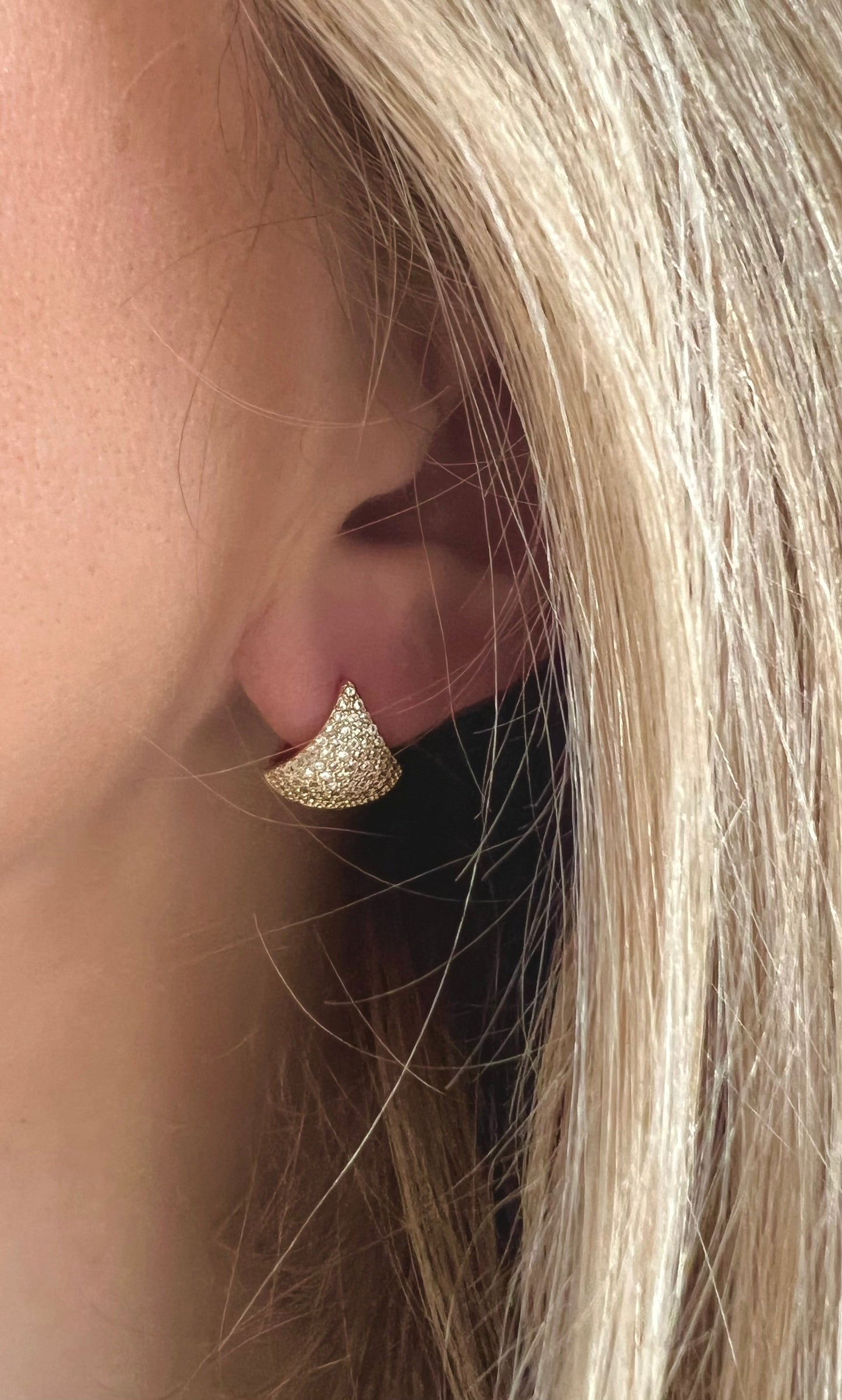 Cubic Zirconia Curved Hoops-2