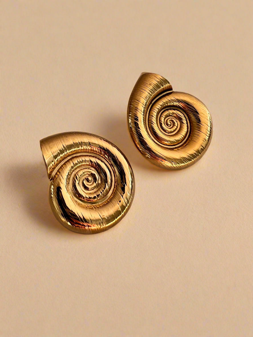 Spiral Shell Earrings-1