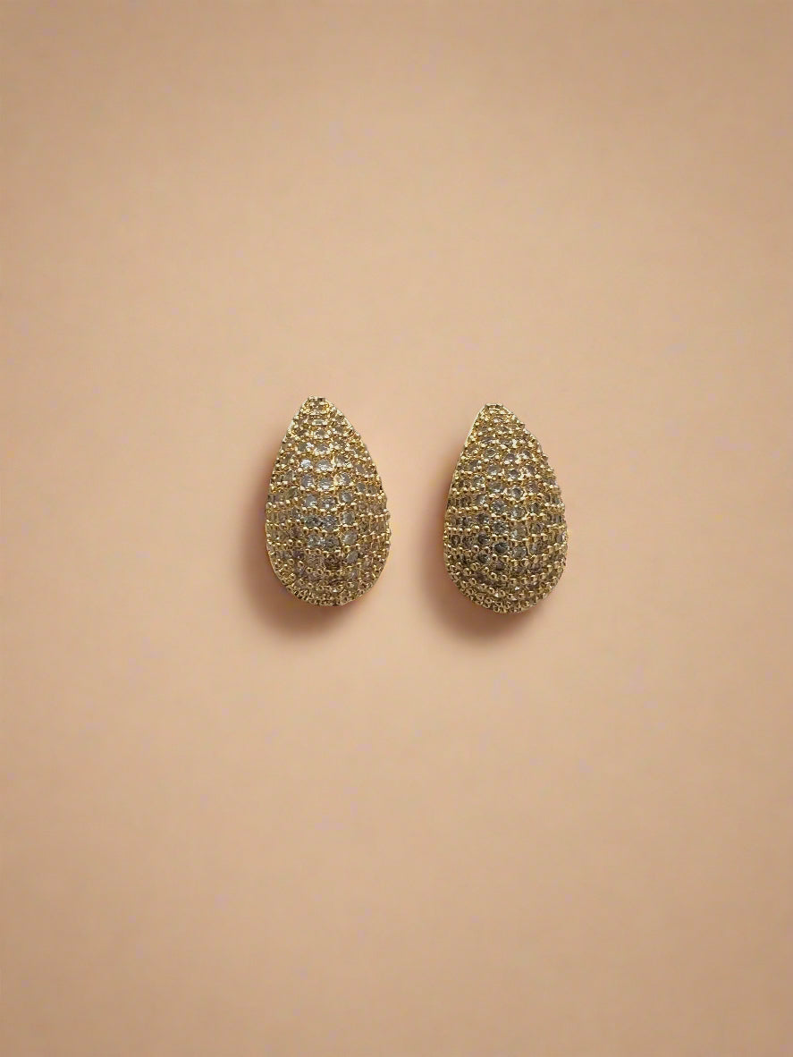 CZ Dome Earrings-2
