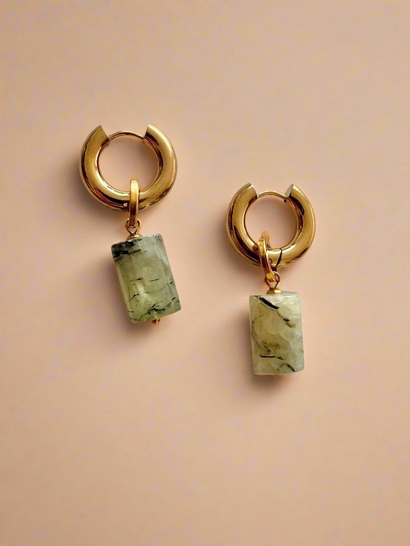 Gemstone Chubby Hoops-3