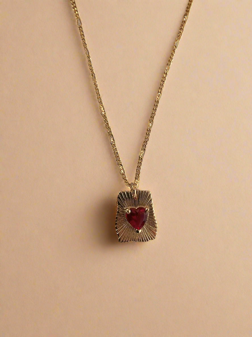 Radiant Heart Pendant Necklace-1