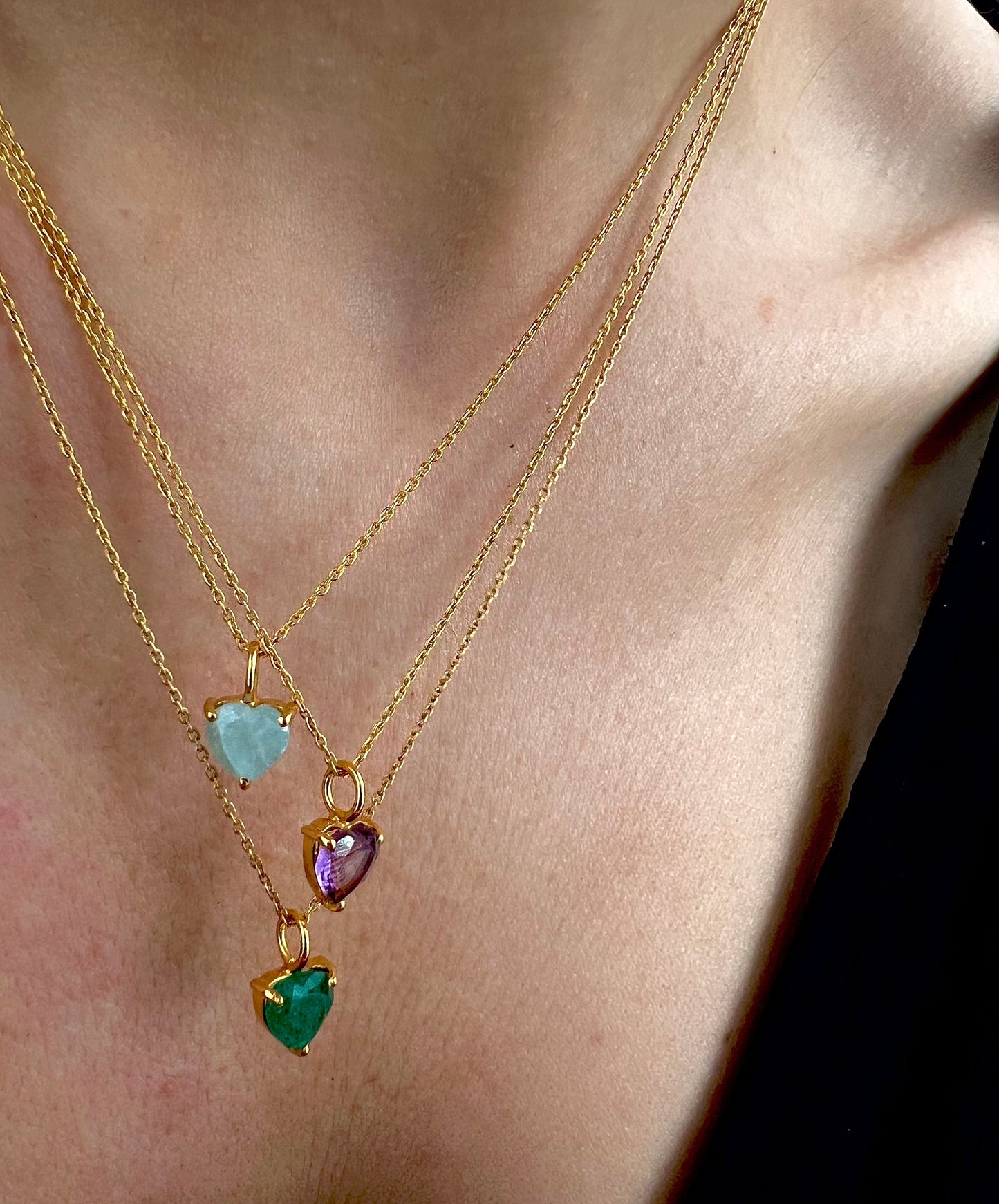 April Birthstone Chain Necklace-4