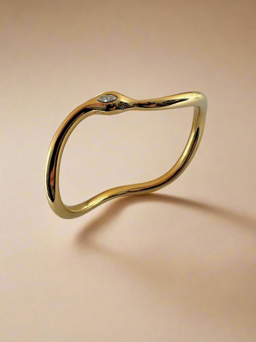 Molten Wavy Bangle-1