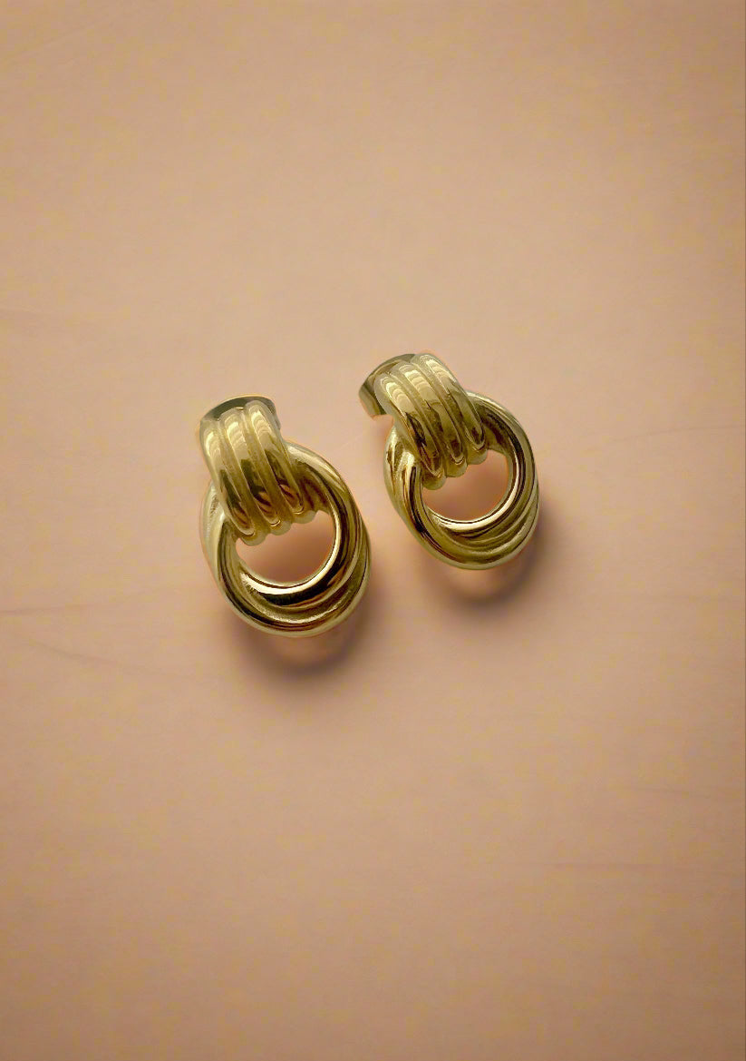 Mini Ring Link Earrings-1