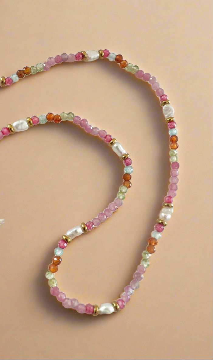 Beaded Disc Necklace-4