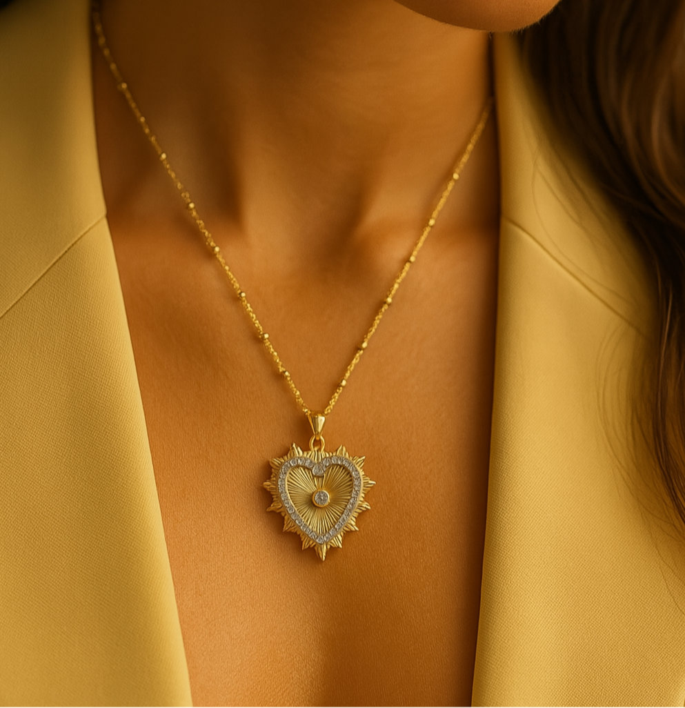 Celeste Heart Pendant Necklace-2