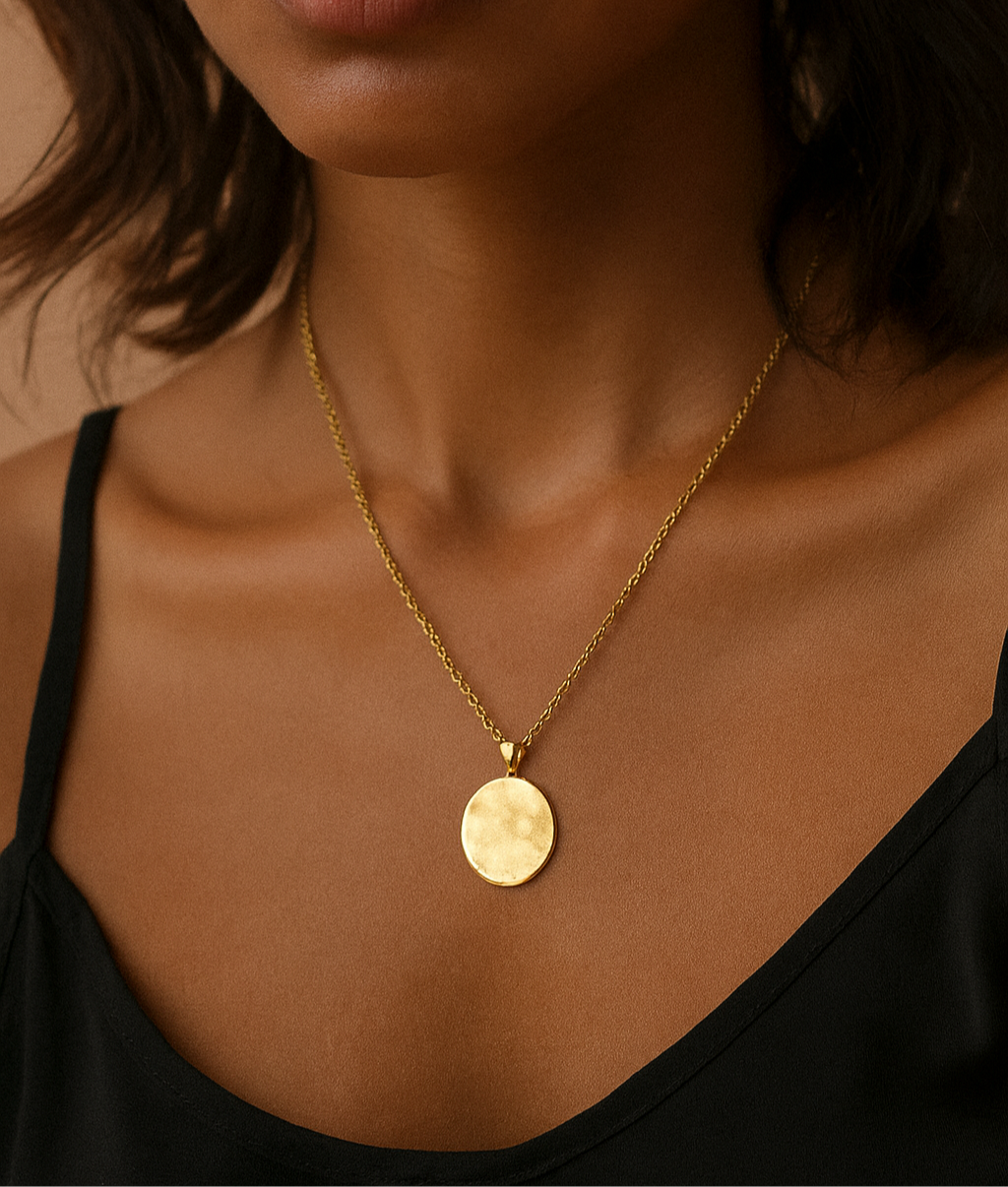 Molten Disc Necklace-0