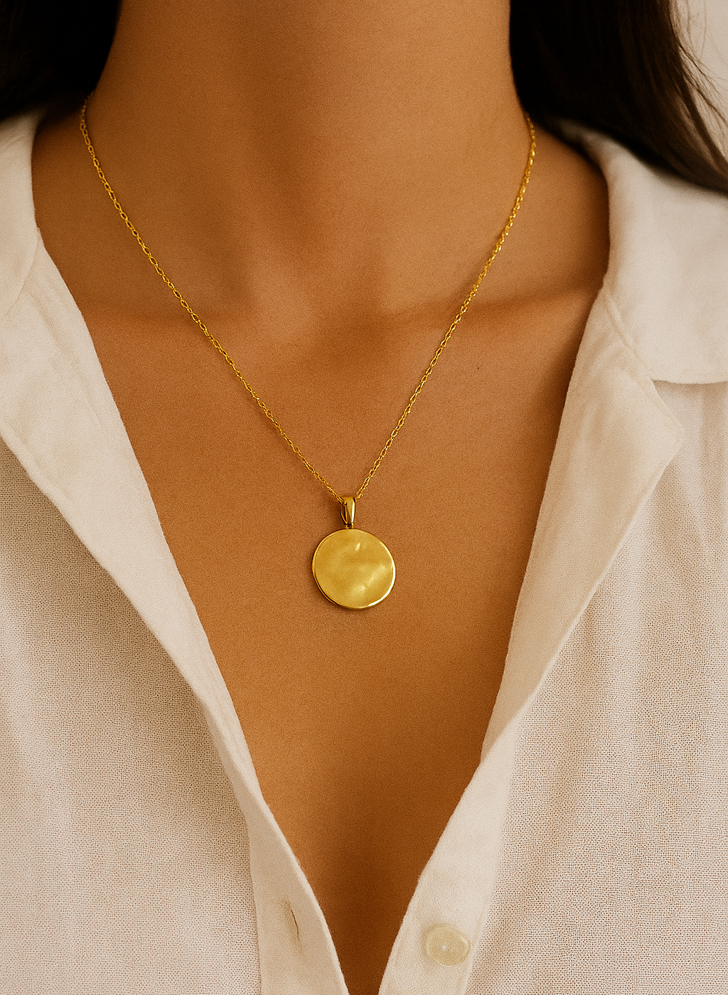 Molten Disc Necklace-2