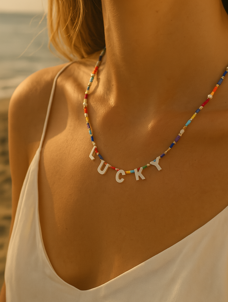 Lucky Rainbow Beaded Necklace-1