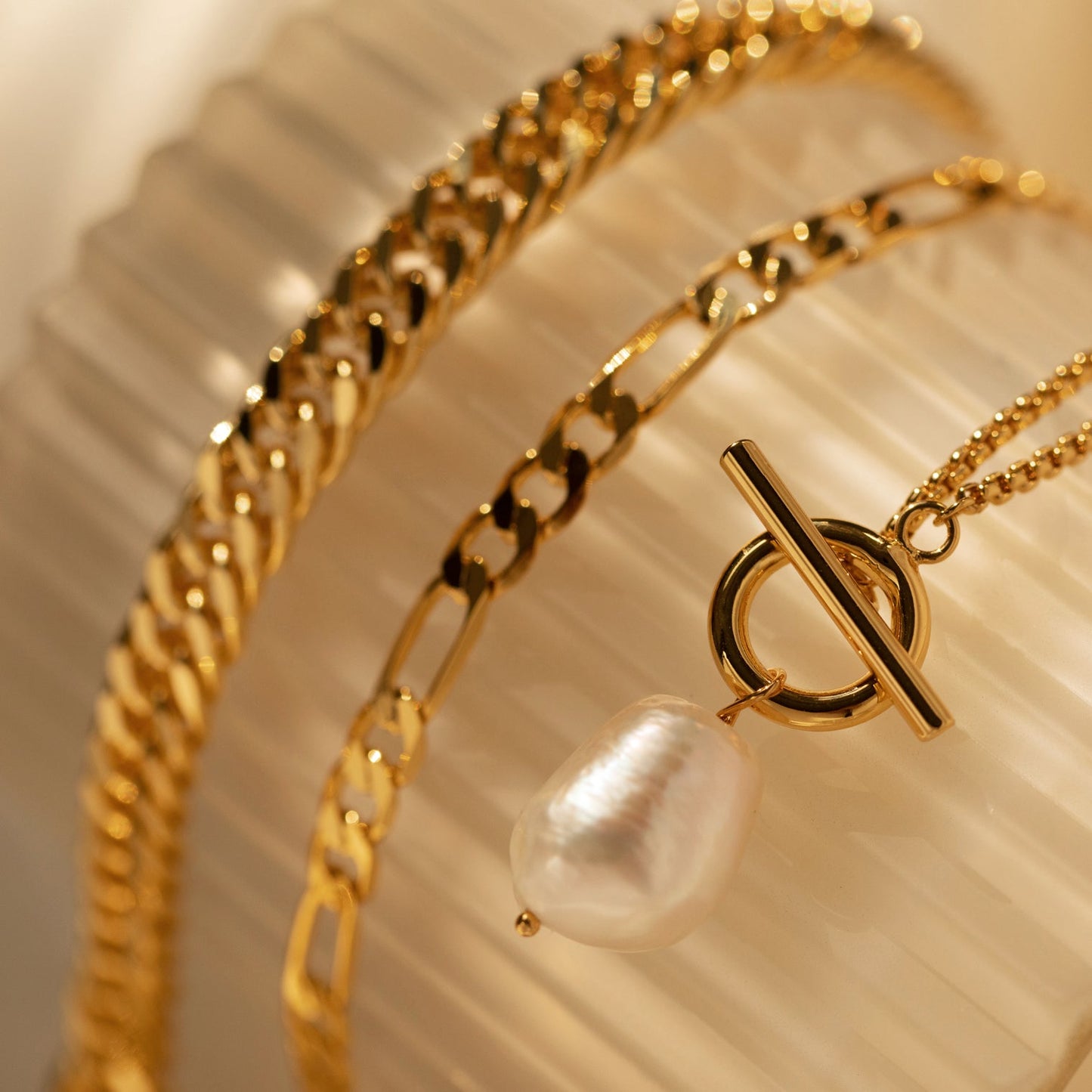 T Bar & Pearl Necklace-3