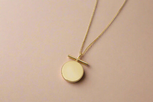 Bar Disc Necklace-0