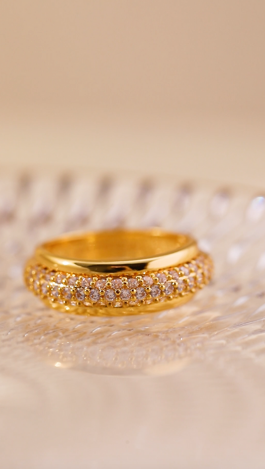 Cubic Zirconia Halo Ring-0