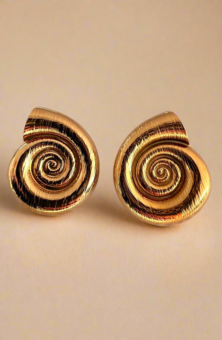 Spiral Shell Earrings-2