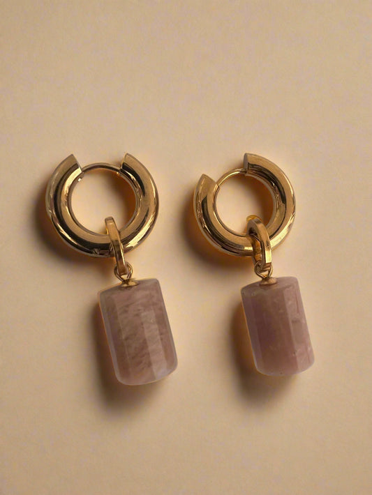 Gemstone Chubby Hoops-0