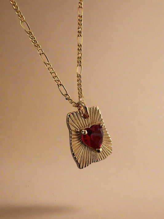 Radiant Heart Pendant Necklace-0