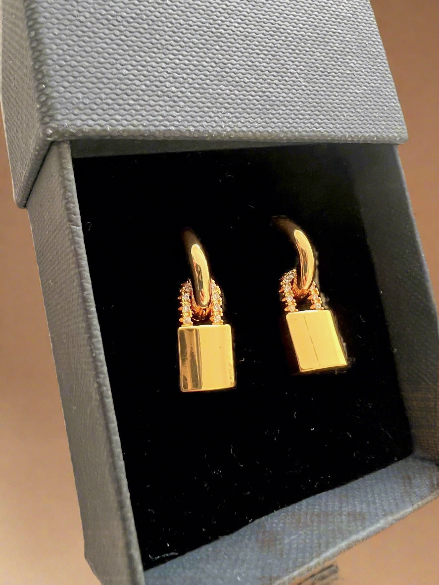 Padlock Chubby Hoops-2