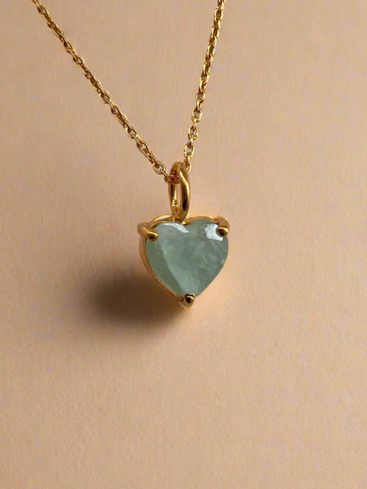 March Birthstone Chain Necklace-0