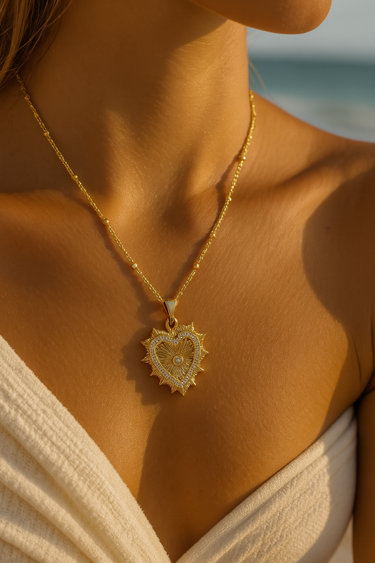 Celeste Heart Pendant Necklace-0