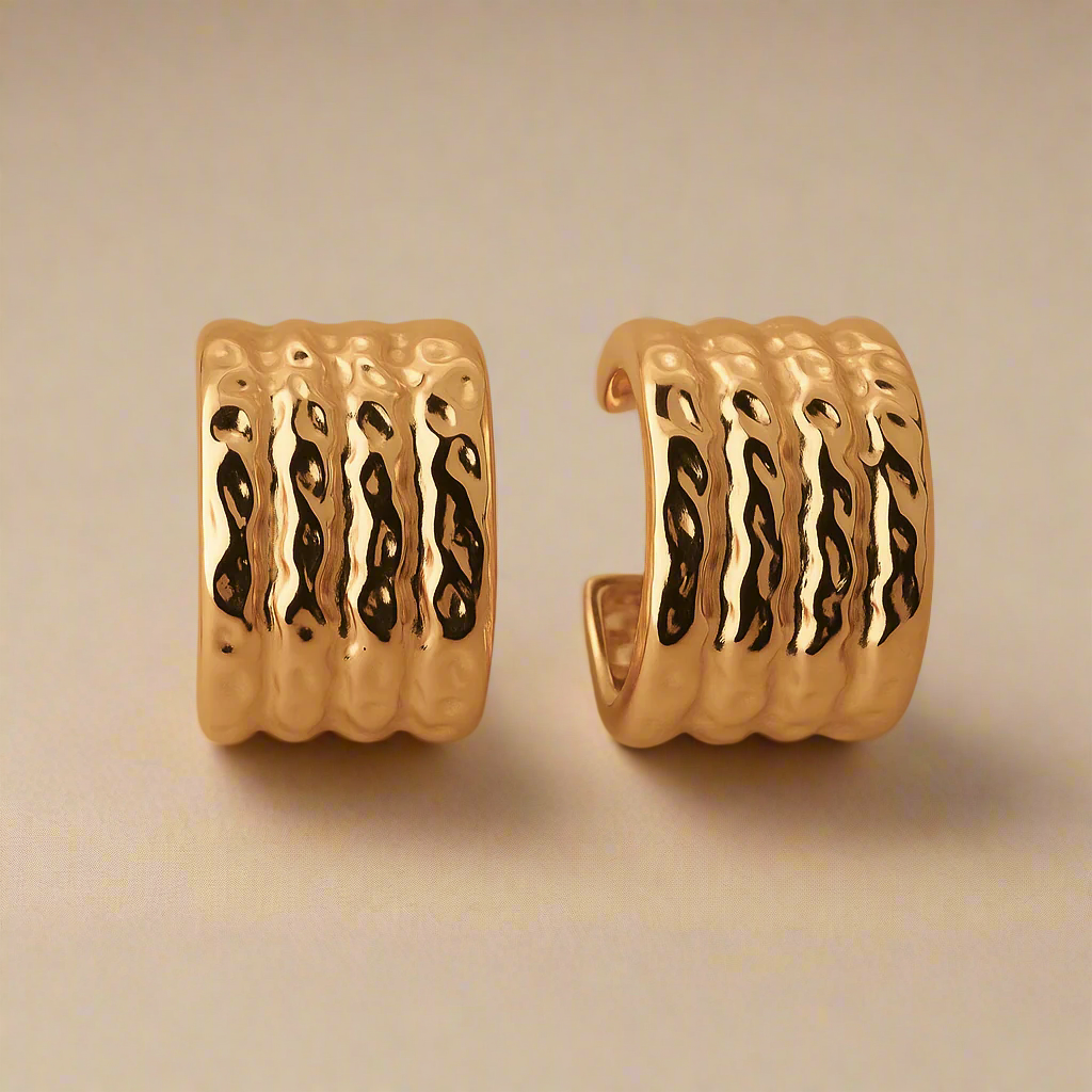 Molten Hammered Hoops-0
