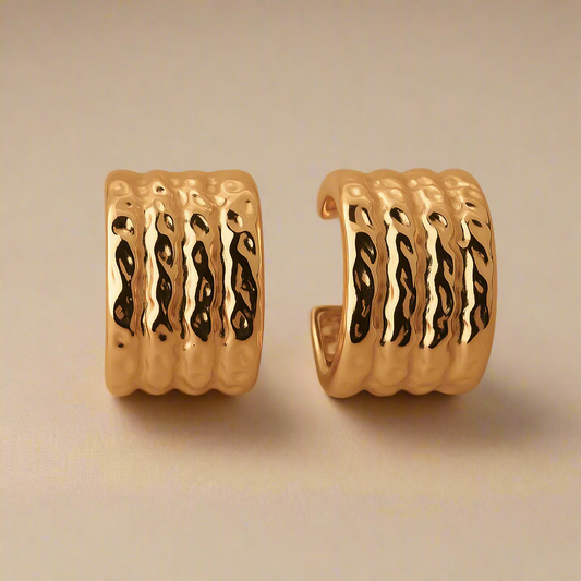 Molten Hammered Hoops-0