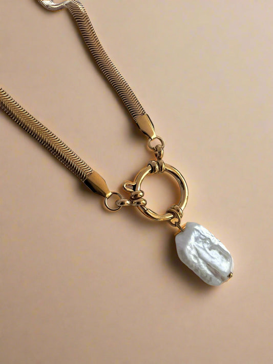 Herringbone Pearl Chain-0